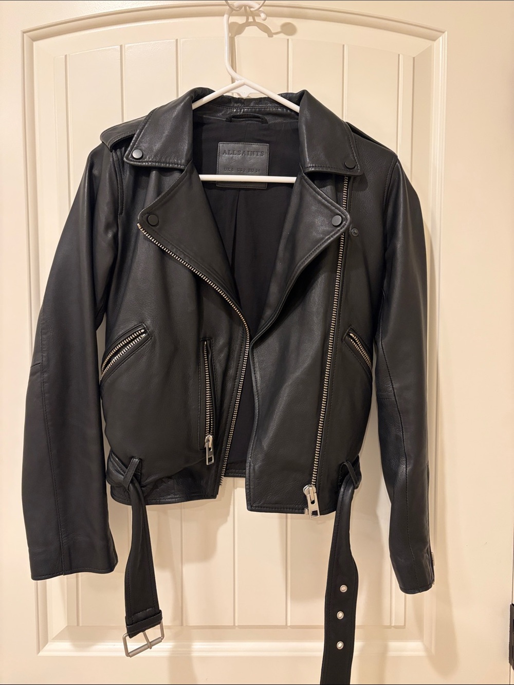 All Saints Classic Leather Biker Jacket